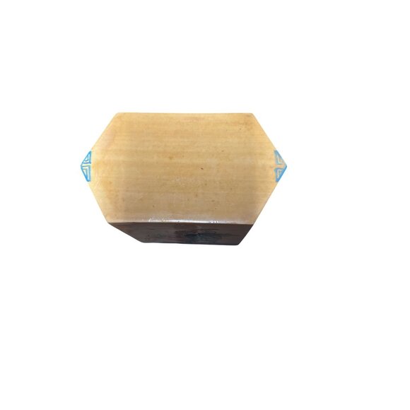 Vintage Asian Wooden Storage Box Hexogonal Floral Mauchline Tea Lidded - Picture 4 of 5
